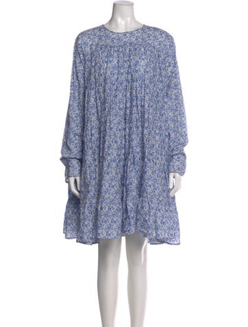 Pre-owned Merlette Floral Print Knee-length Dress In Multi