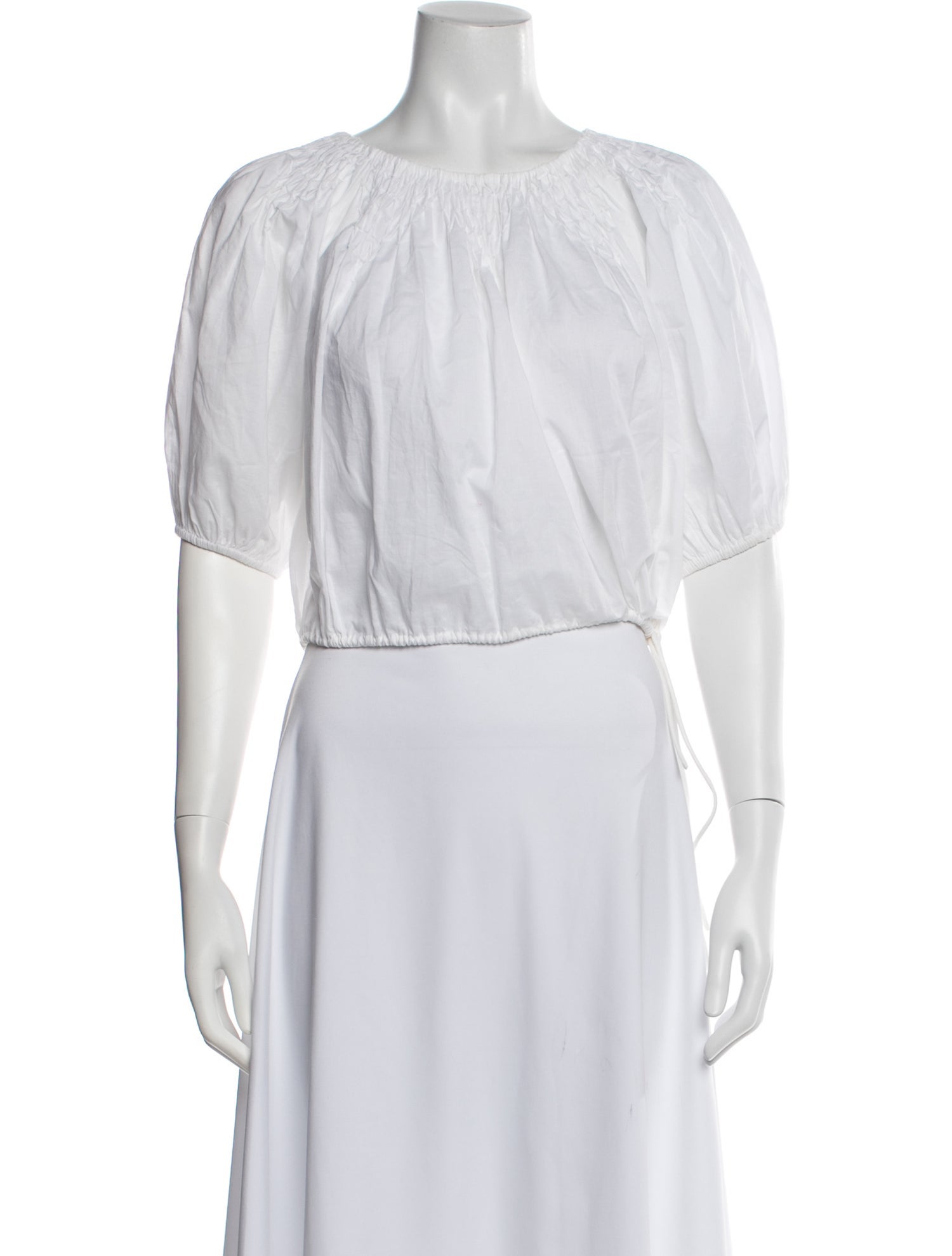 Merlette Scoop Neck Short Sleeve Blouse w/ Tags - Neutrals Tops