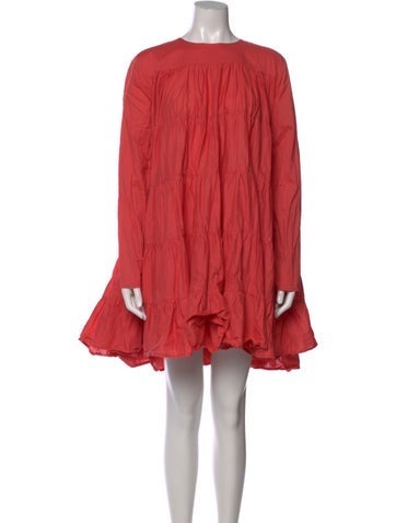 Pre-owned Merlette Crew Neck Mini Dress In Pink