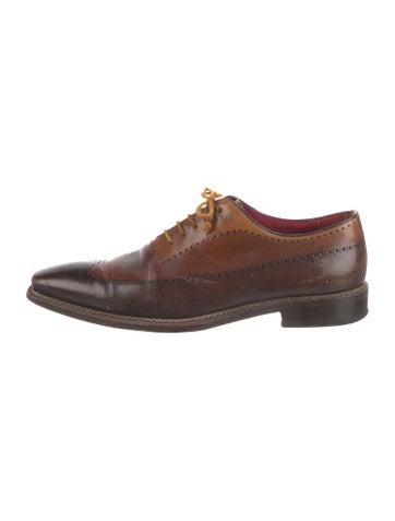 Mezlan Oxfords Leather Colorblock Pattern 10.5