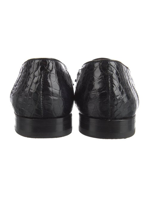 Mezlan Crocodile Tassel Accents Dress Loafers