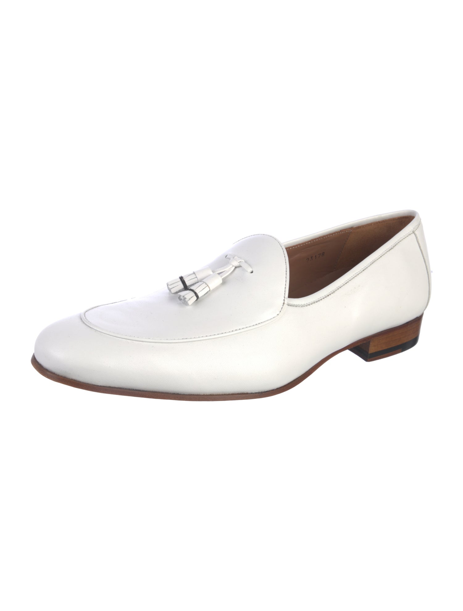 Mezlan Leather Tassel Accents Loafers