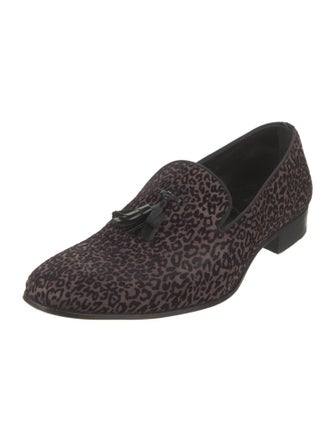Mezlan Velvet Animal Print Loafers