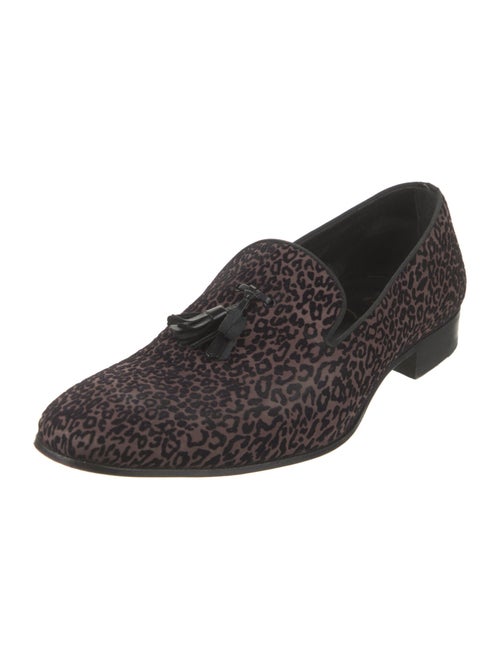 Mezlan Velvet Animal Print Loafers