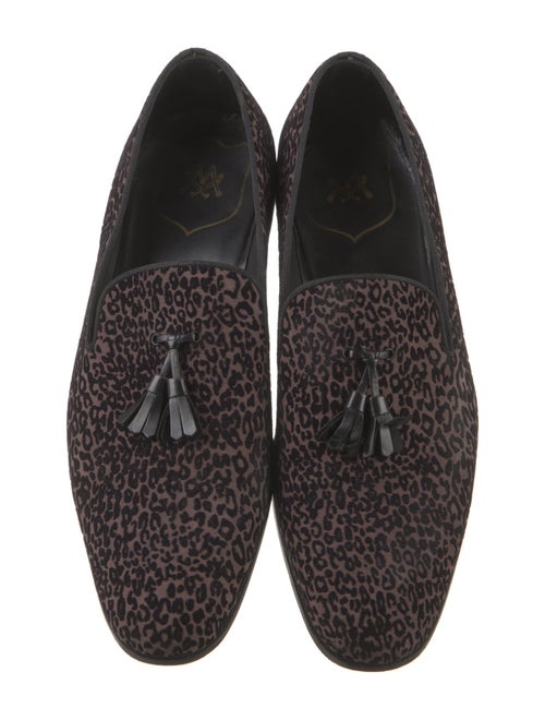 Mezlan Velvet Animal Print Loafers
