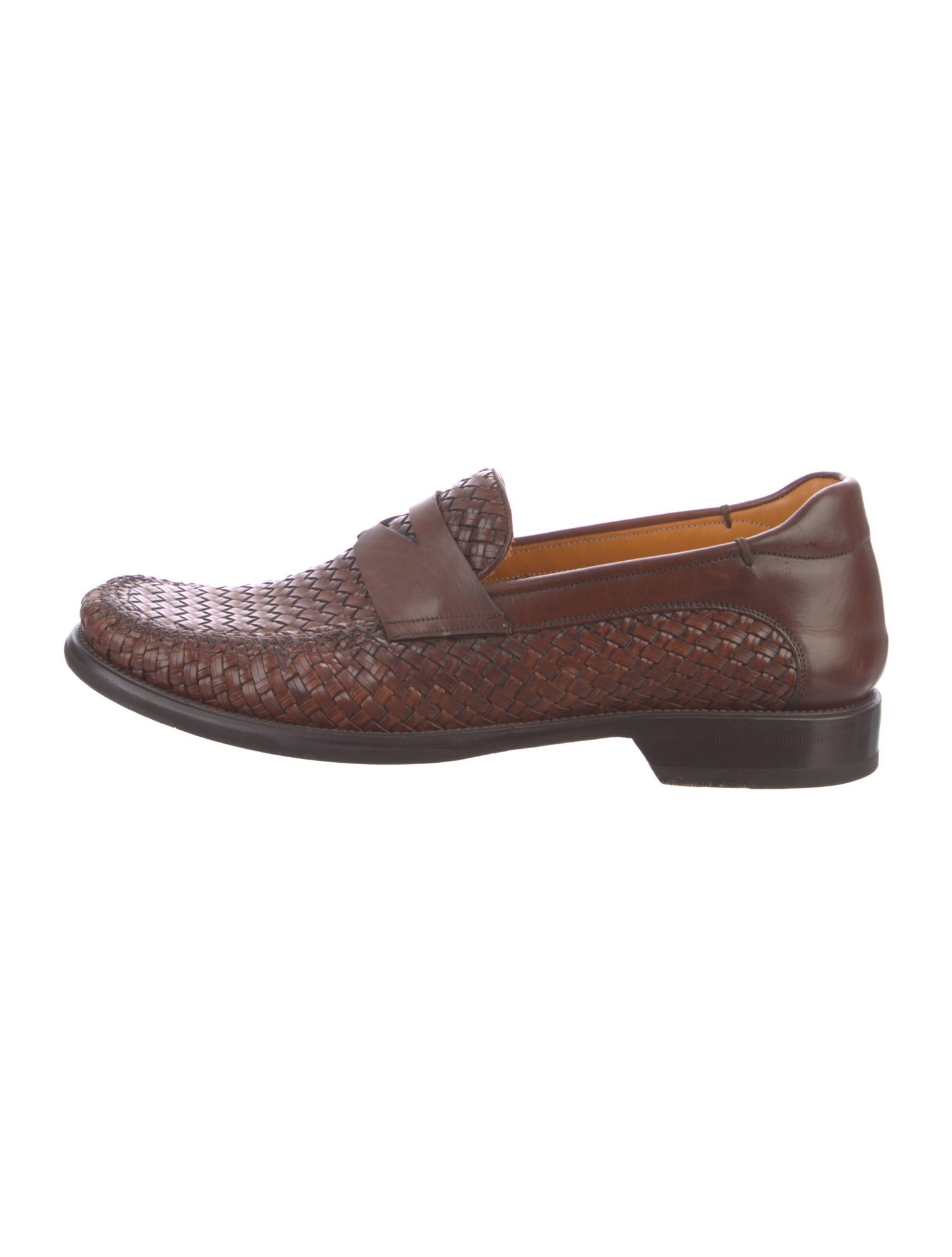 Mezlan Leather Tassel Accents Dress Loafers
