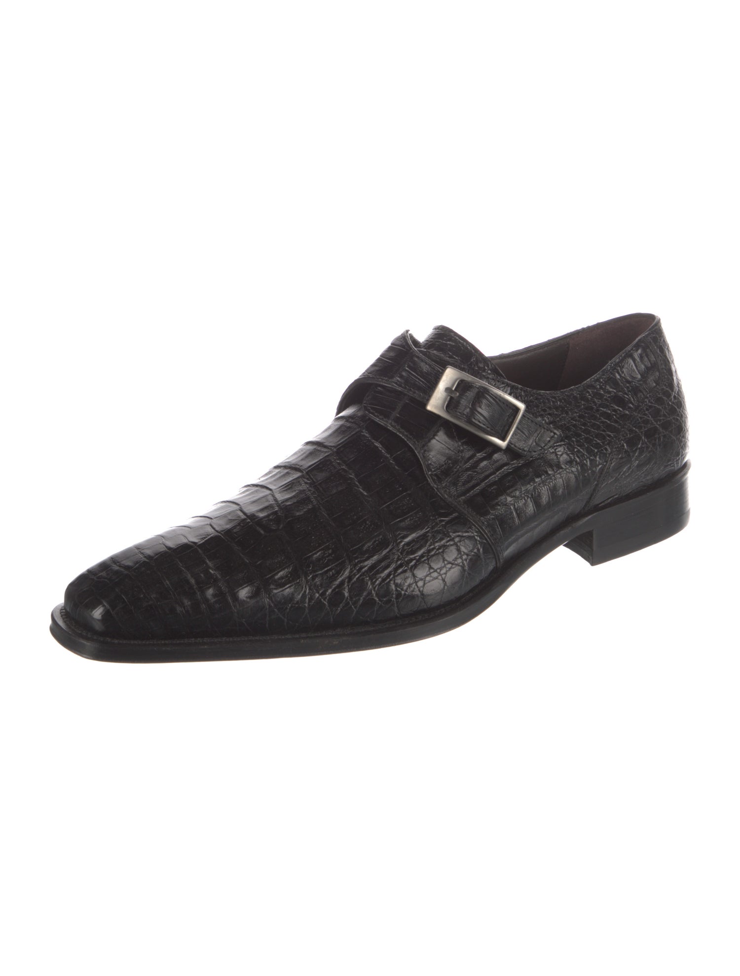Mezlan Crocodile Monk Straps