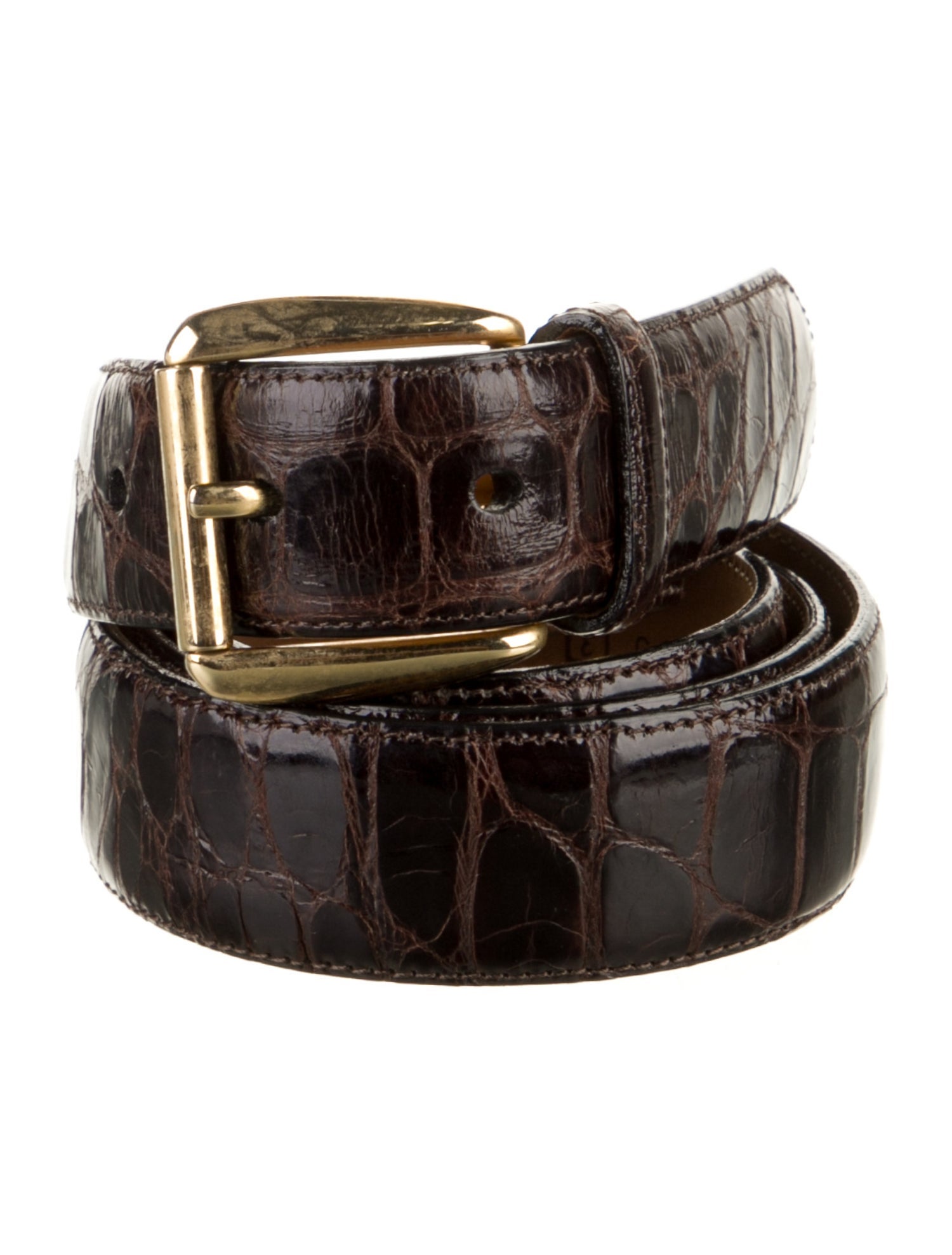 Mezlan Embossed Leather Waist Belt