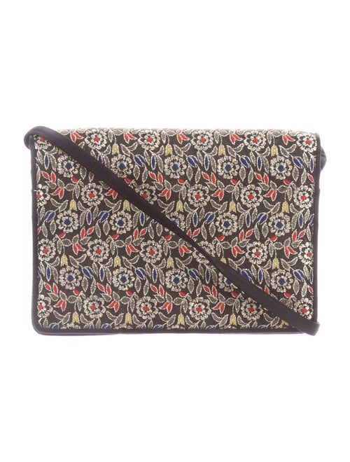 Maud Frizon Satin Floral Crossbody Black