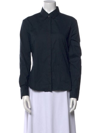 Marithé + François Girbaud Long Sleeve Button-Up Top