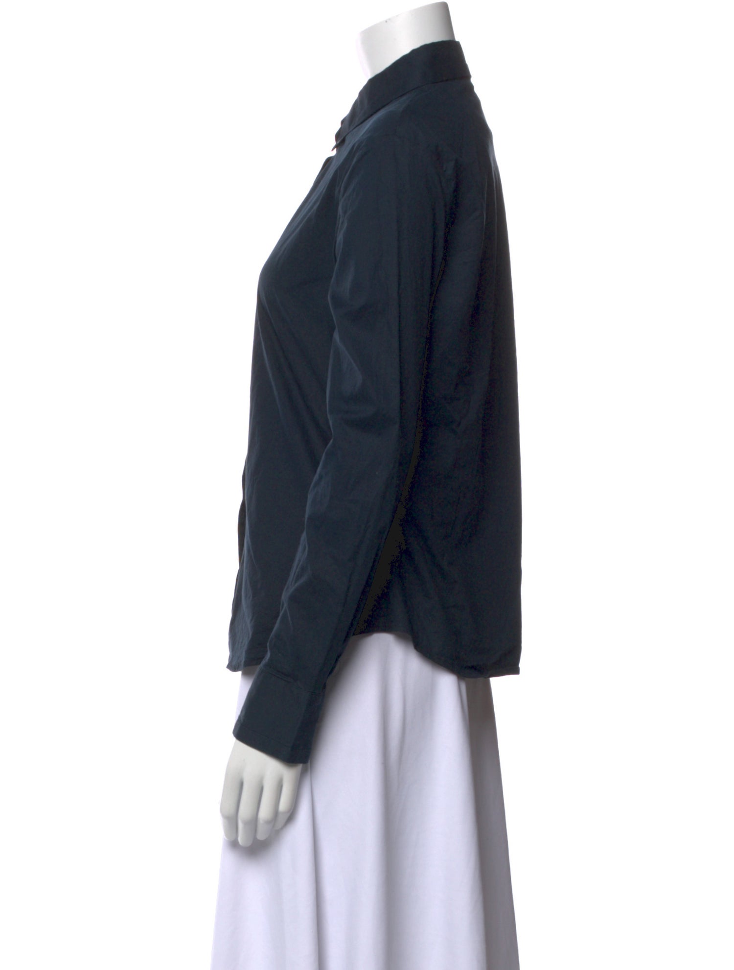 Marithé + François Girbaud Long Sleeve Button-Up Top