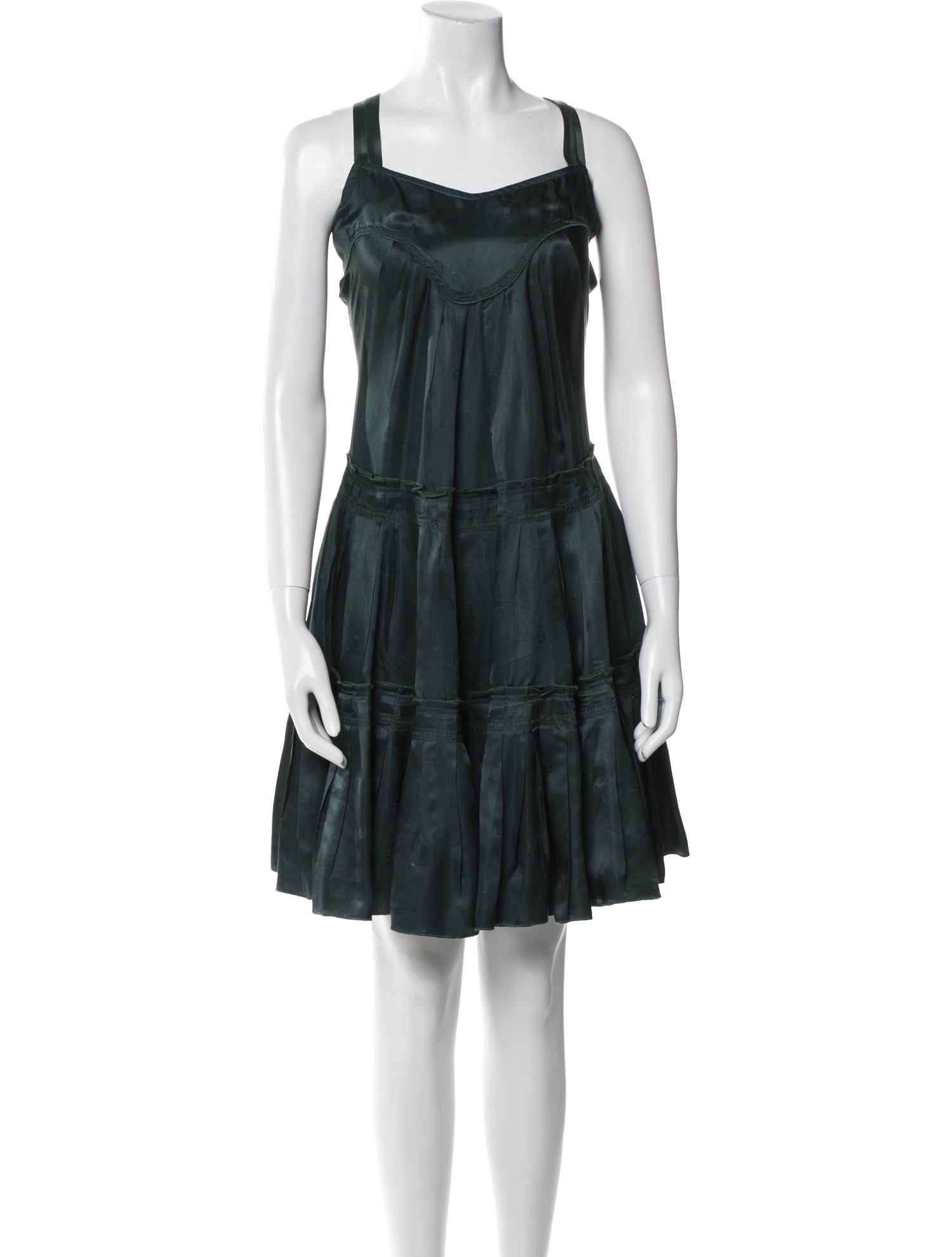 Marithé + François Girbaud Silk Knee-Length Dress