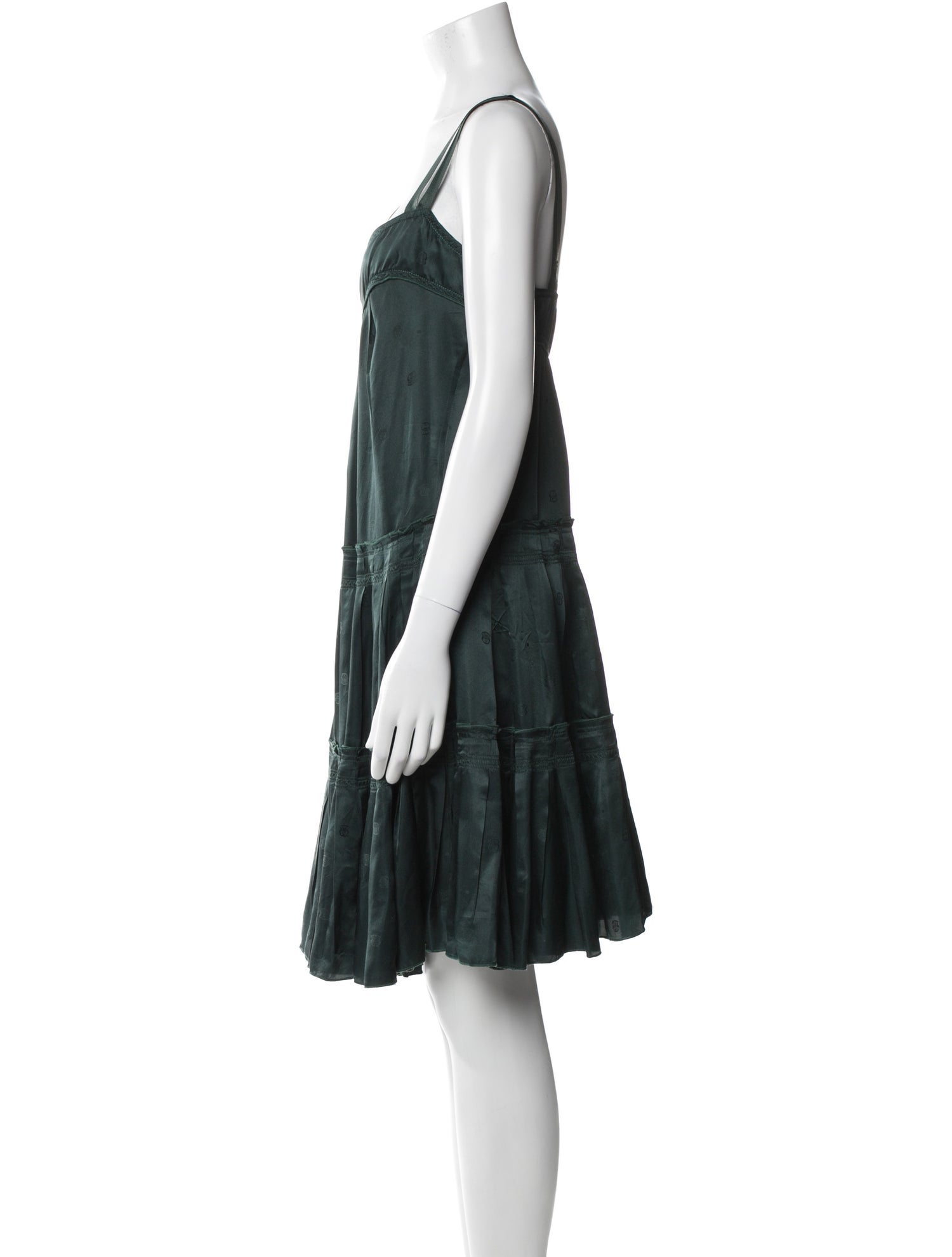 Marithé + François Girbaud Silk Knee-Length Dress