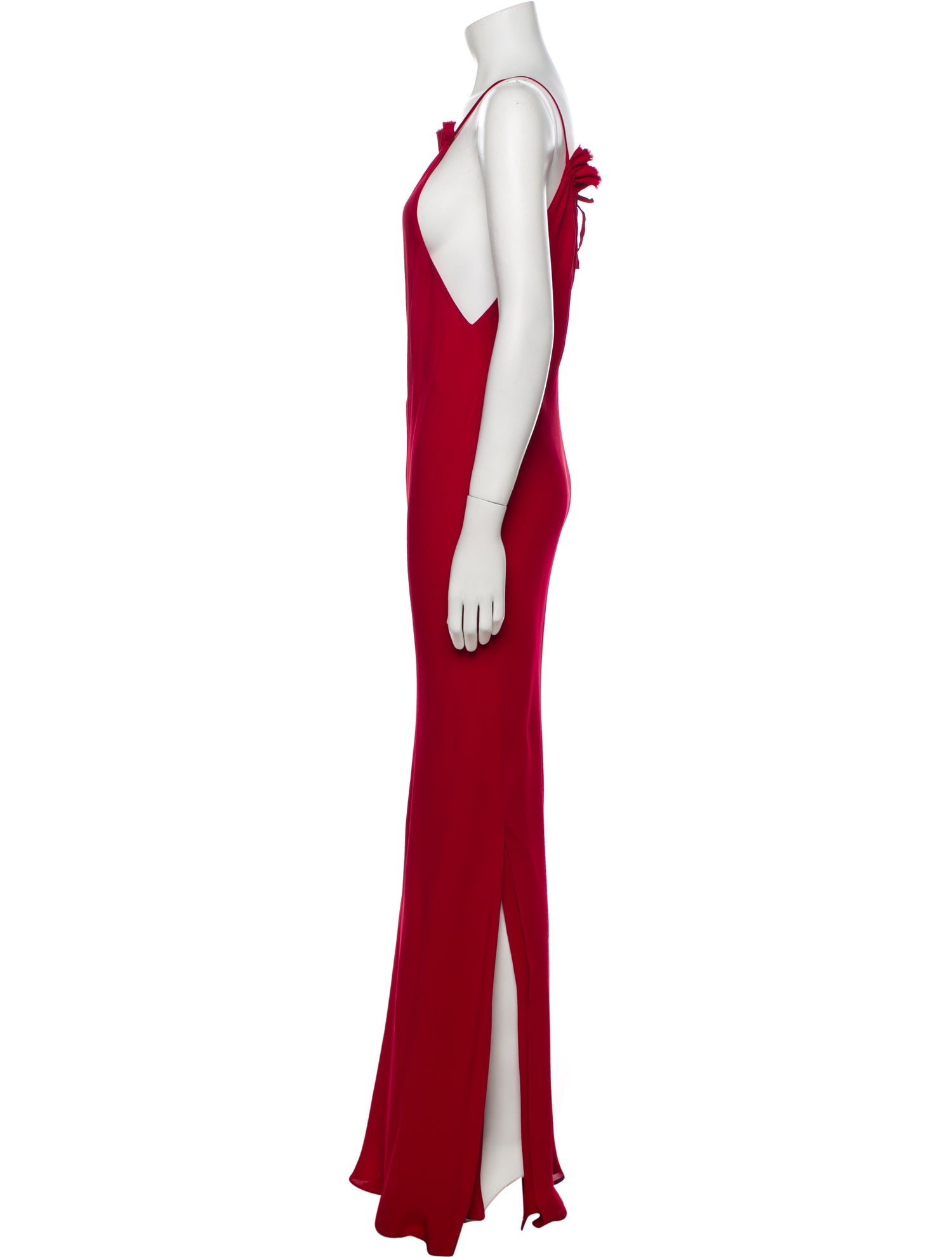 Michelle Farmer Square Neckline Long Dress