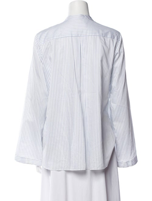 Michelle Farmer Striped Long Sleeve Button-Up Top