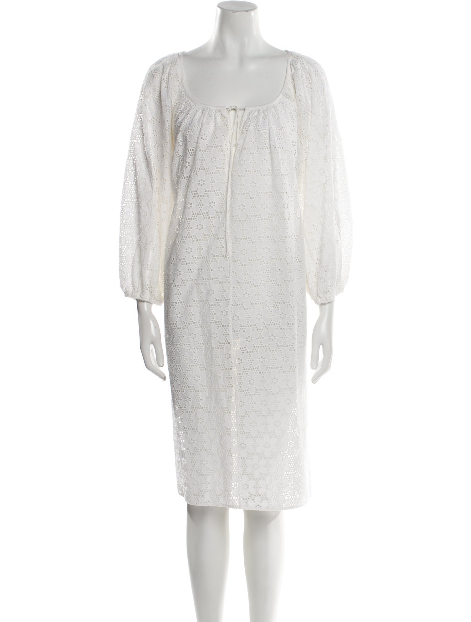 Michelle Farmer Scoop Neck Knee-Length Dress