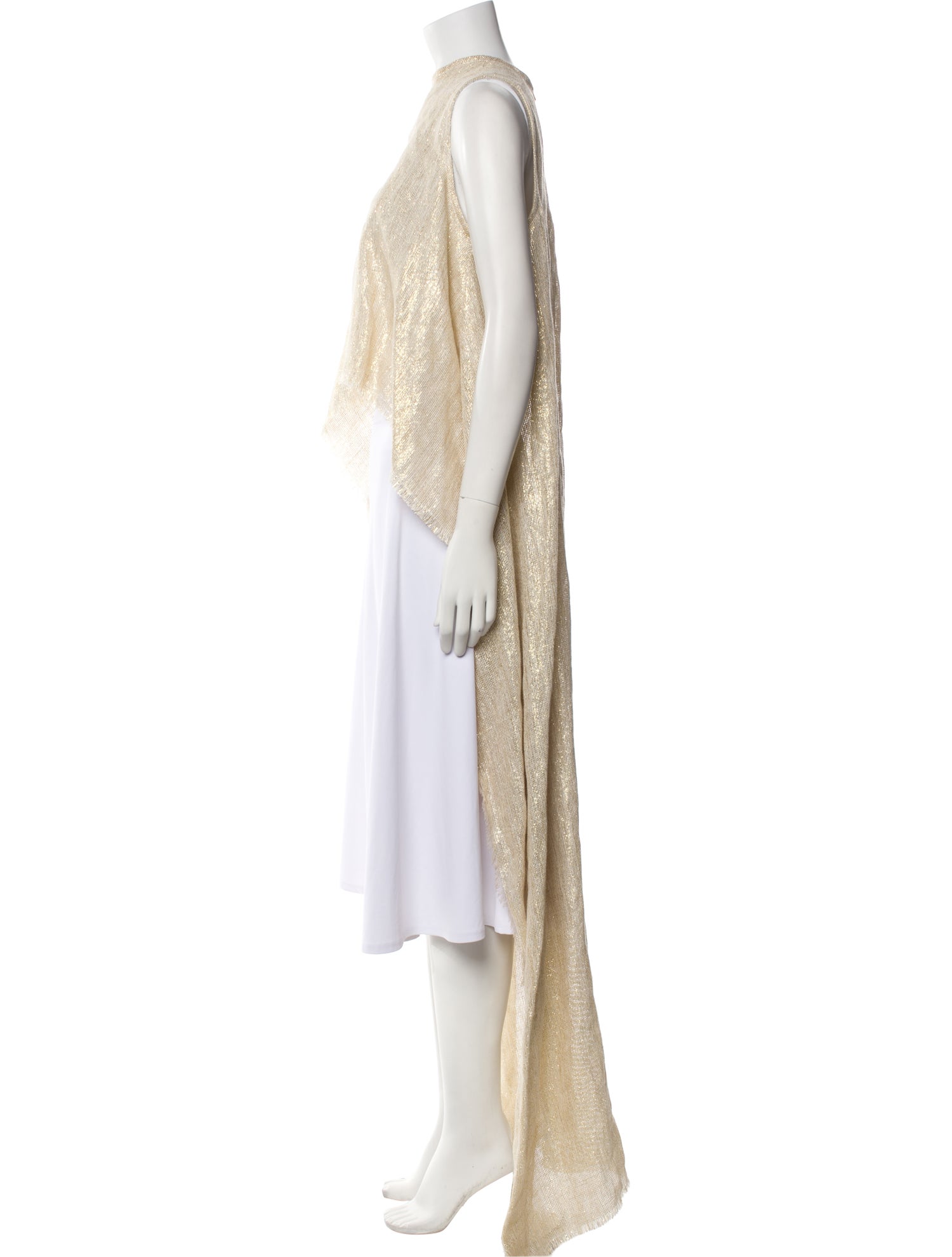 Michelle Farmer Linen Crew Neck Crop Top