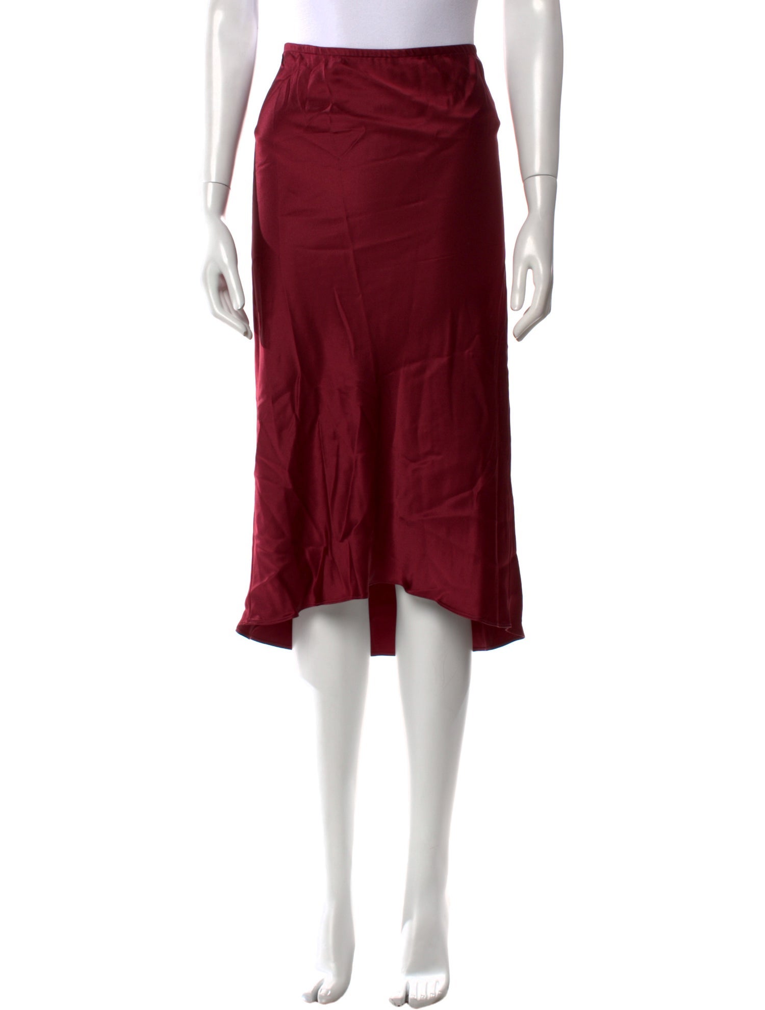 Michelle Farmer Satin Midi Length Skirt