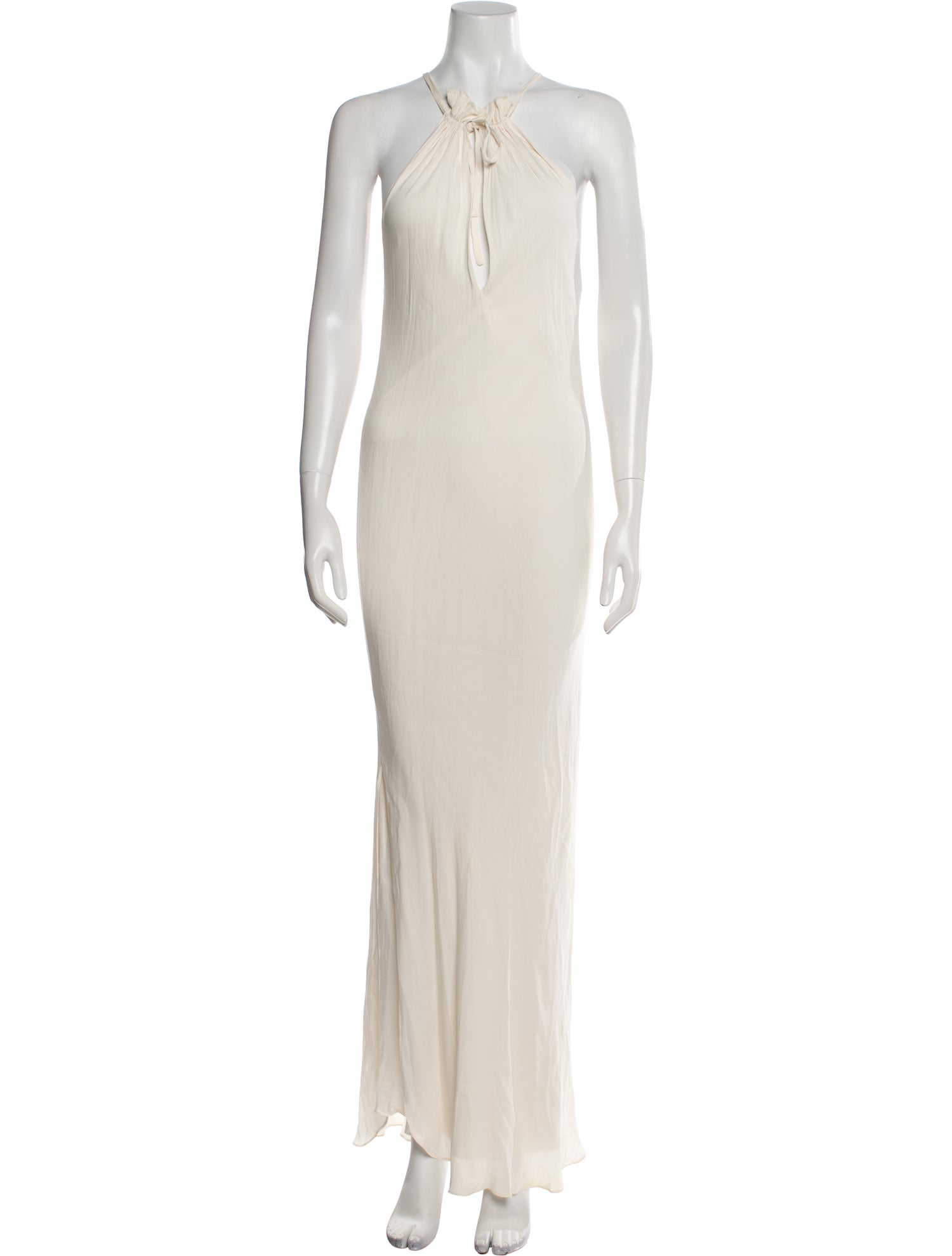 Michelle Farmer Halterneck Long Dress