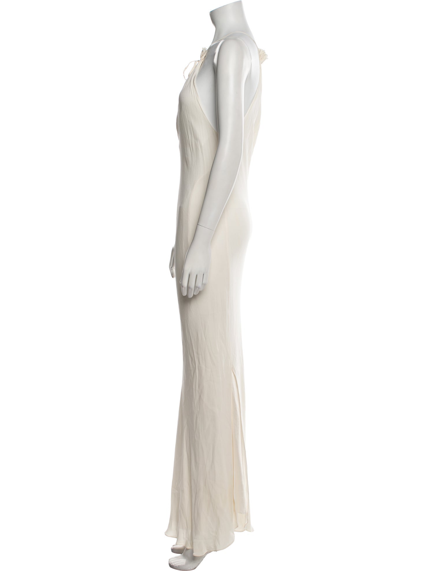 Michelle Farmer Halterneck Long Dress