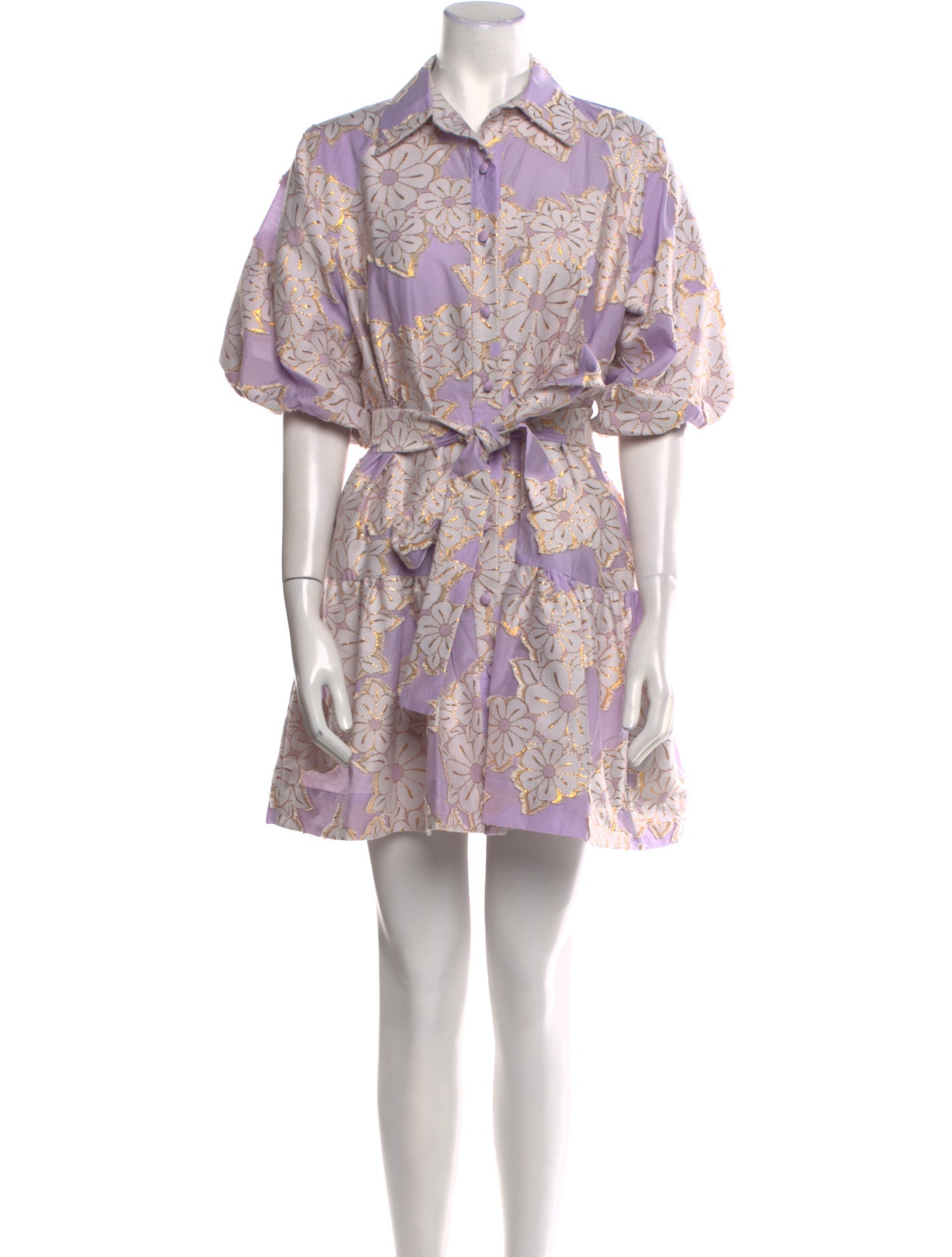 Michelle Farmer Printed Mini Dress