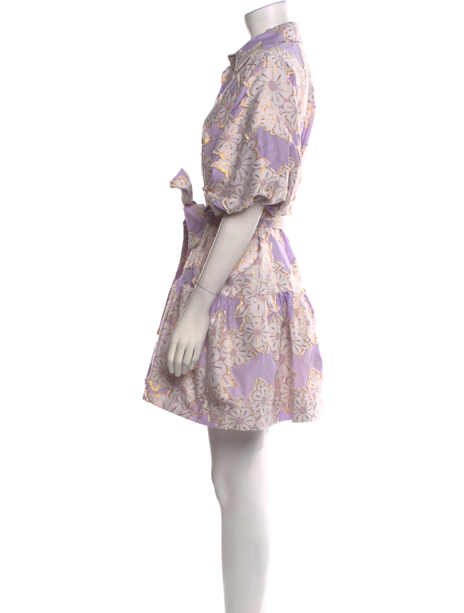 Michelle Farmer Printed Mini Dress