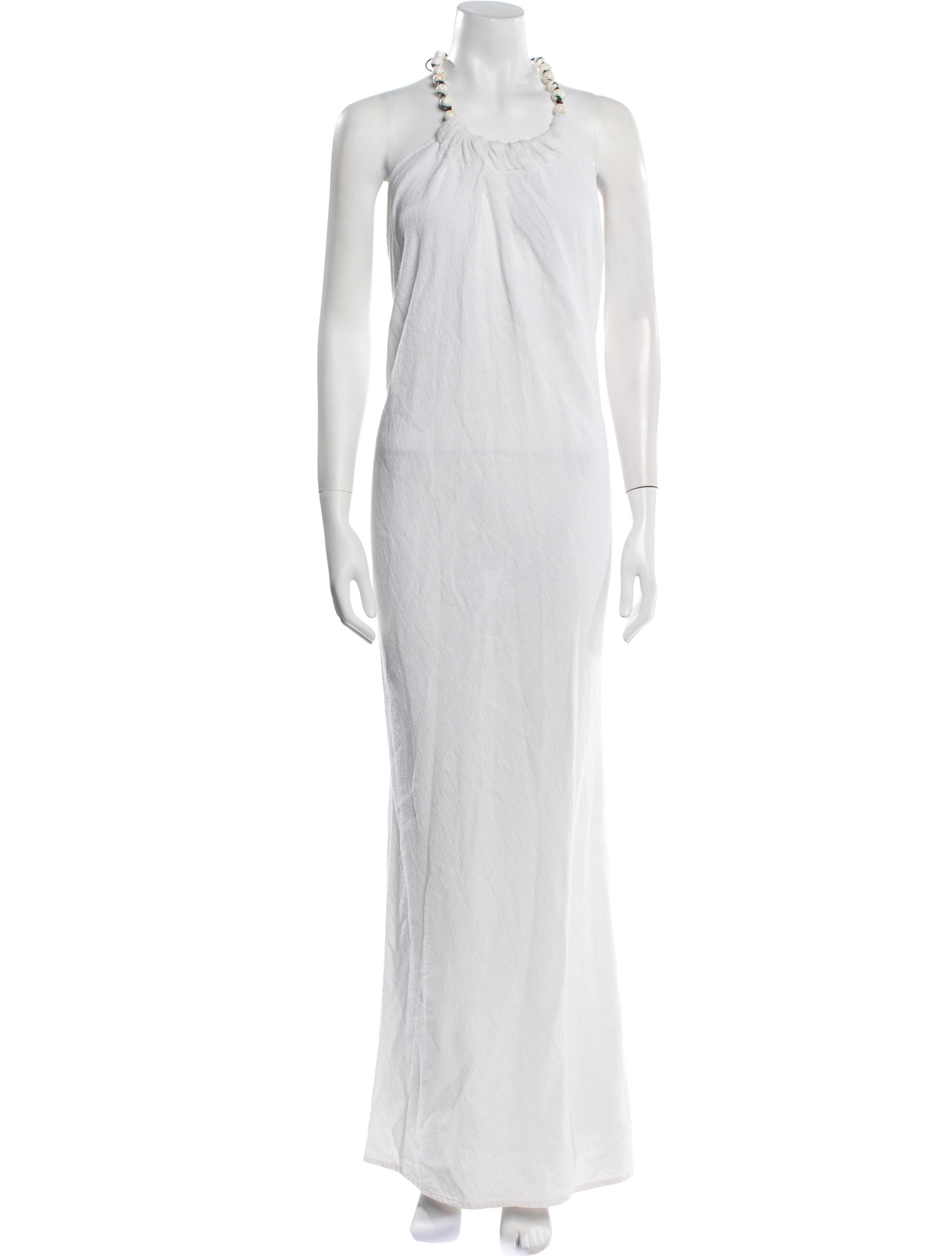 Michelle Farmer Halterneck Long Dress