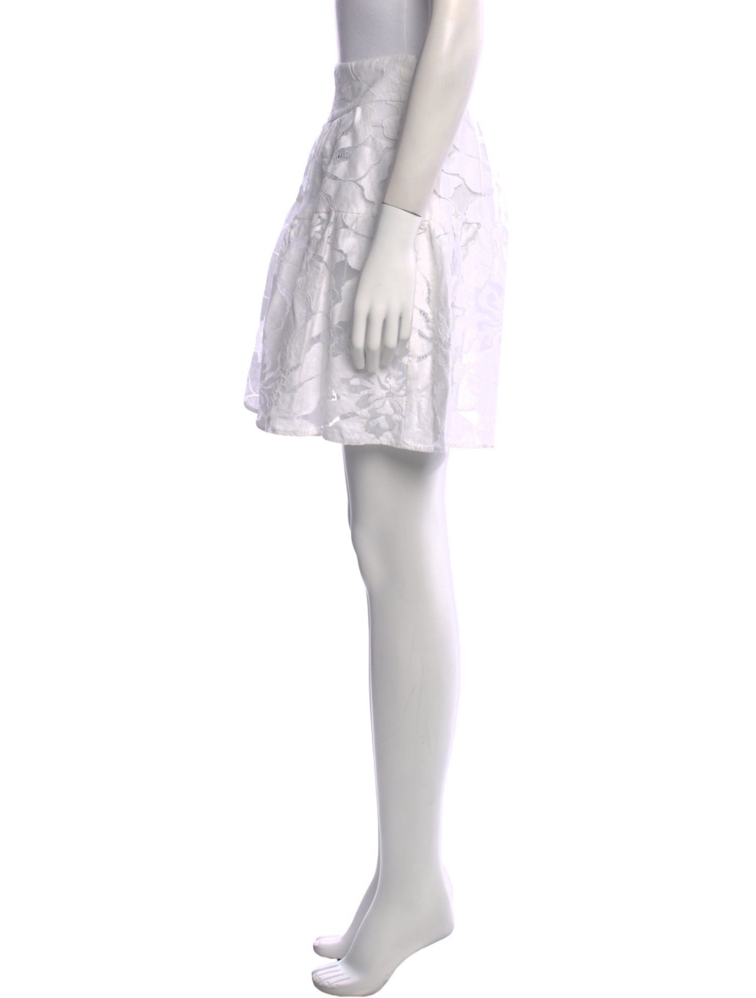 Michelle Farmer Lace Pattern Mini Skirt