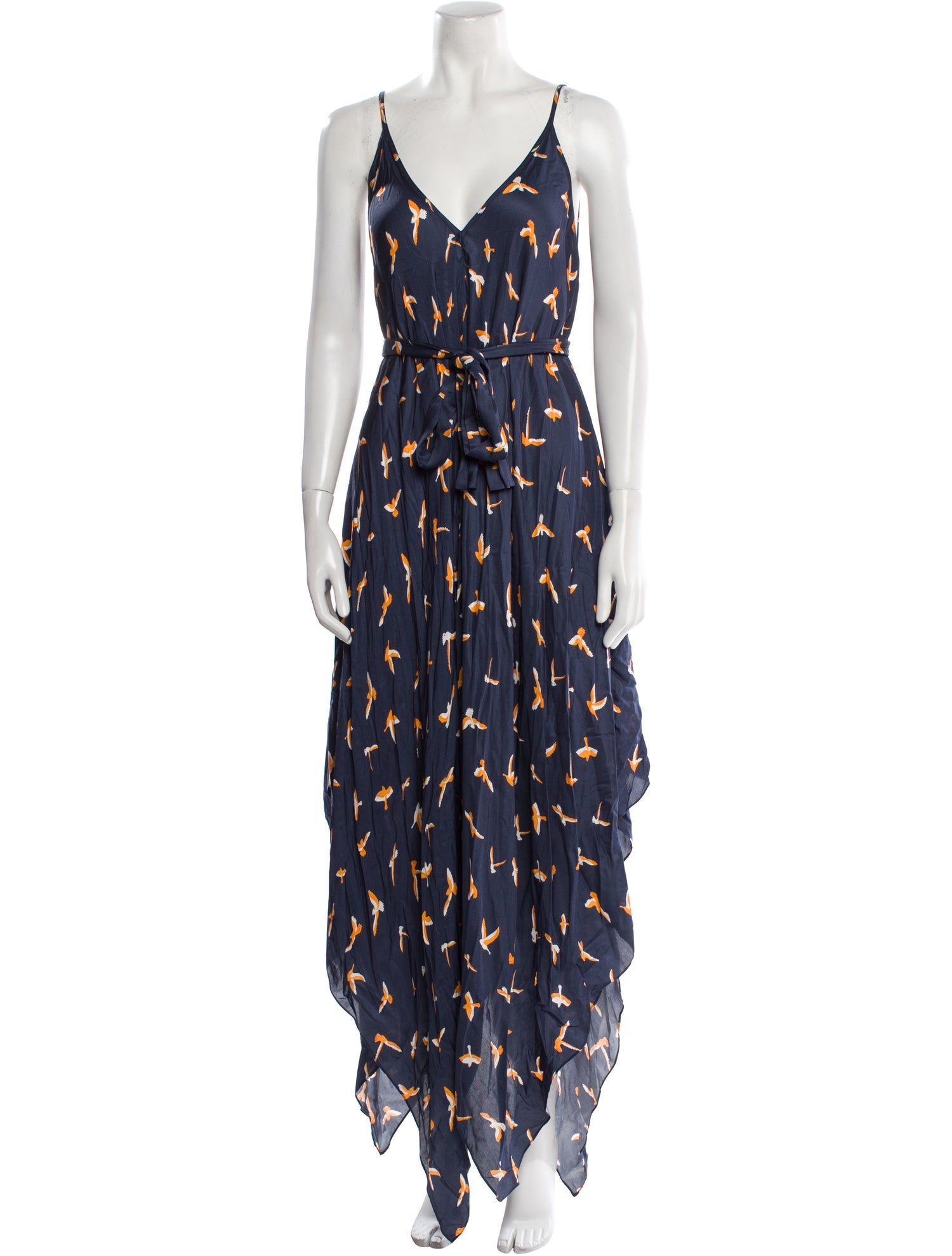Michelle Farmer Printed Midi Length Dress