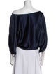 Michelle Farmer Silk Bateau Neckline Blouse