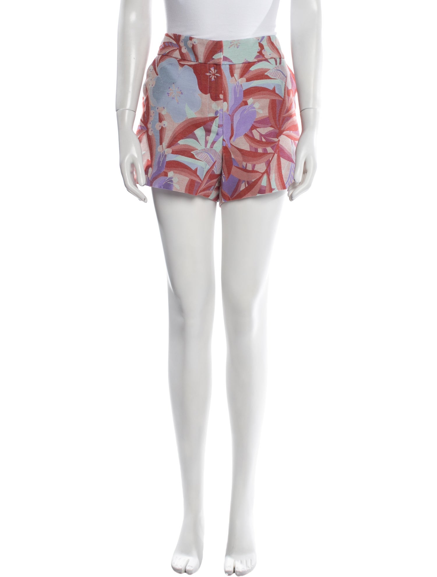 Michelle Farmer Printed Mini Shorts