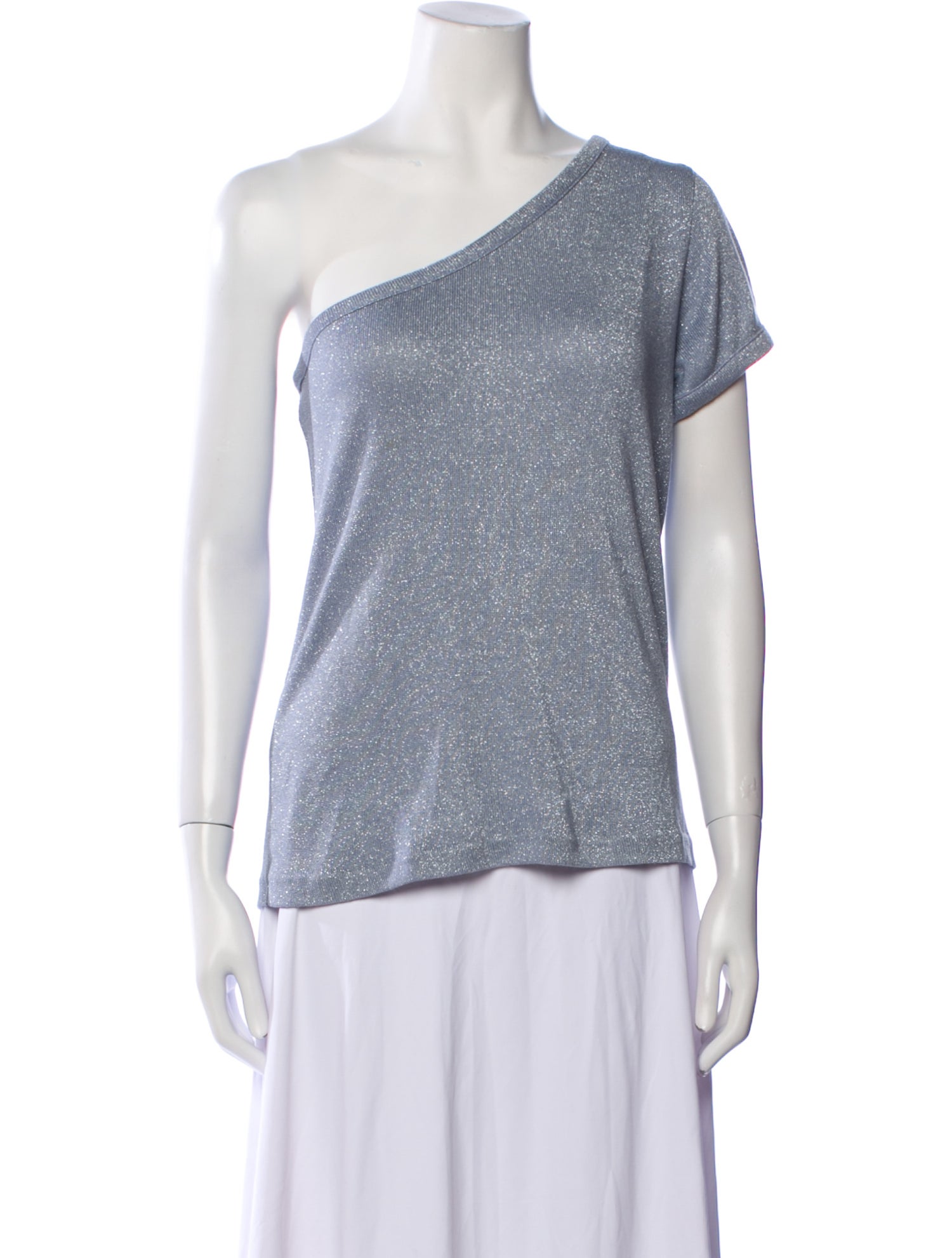 Michelle Farmer One-Shoulder Short Sleeve Top