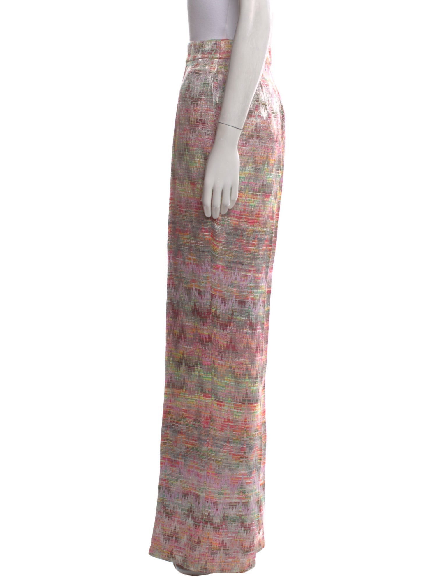 Michelle Farmer Plaid Print Wide Leg Pants