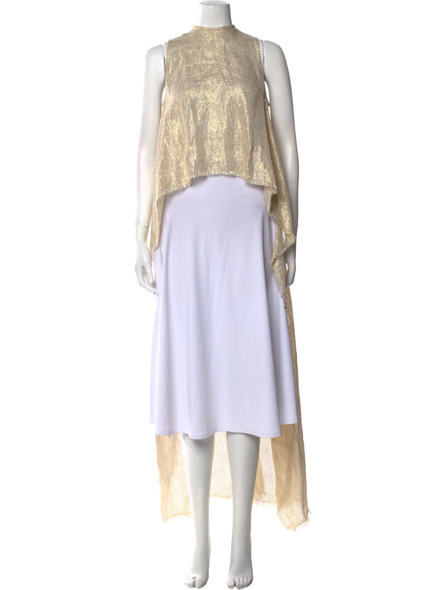 Michelle Farmer Mock Neck Sleeveless Crop Top