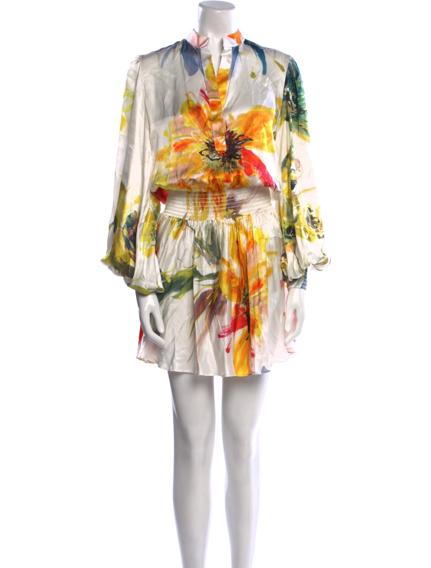 Michelle Farmer Printed Knee-Length Dress