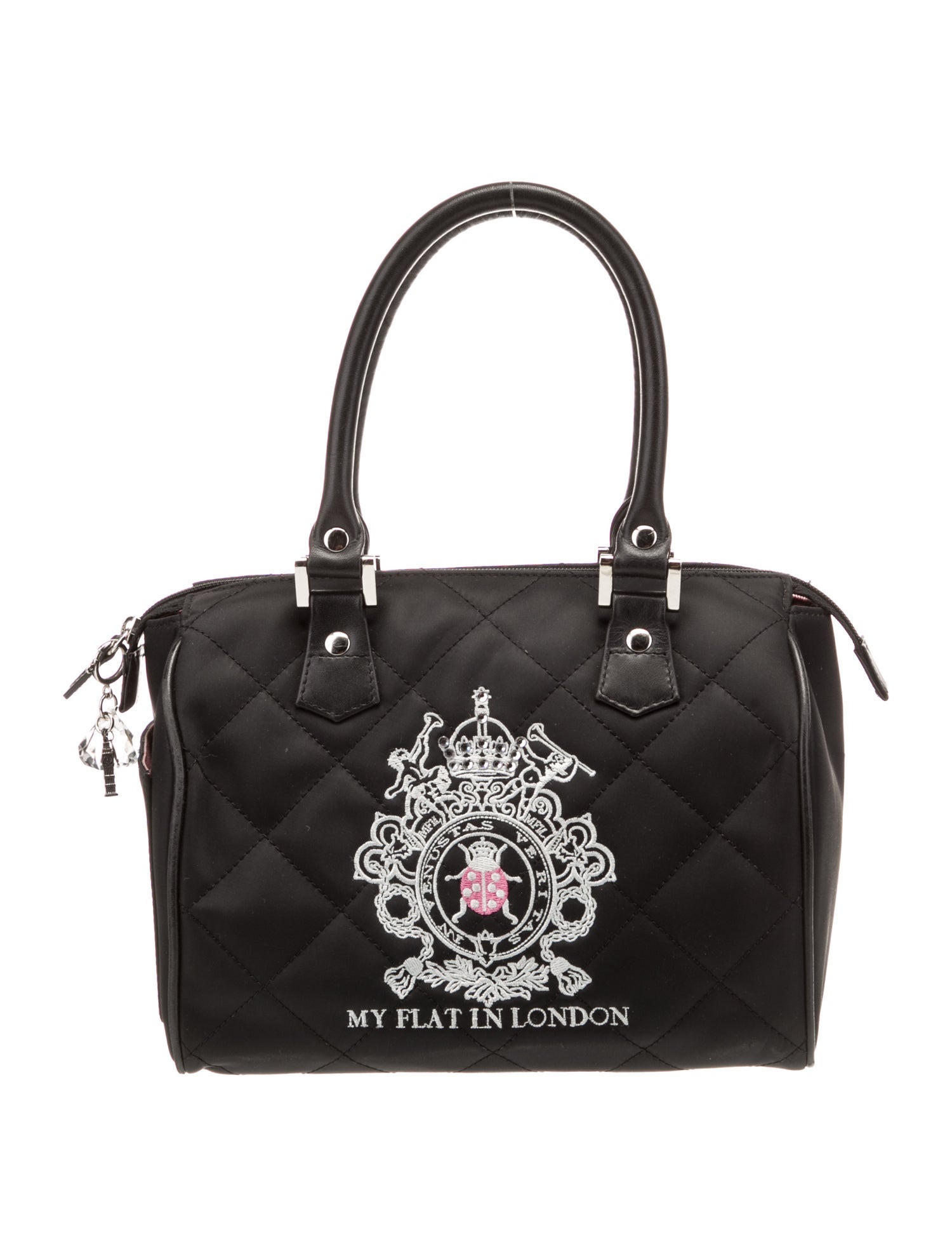 My Flat In London Nylon Top Handle Bag