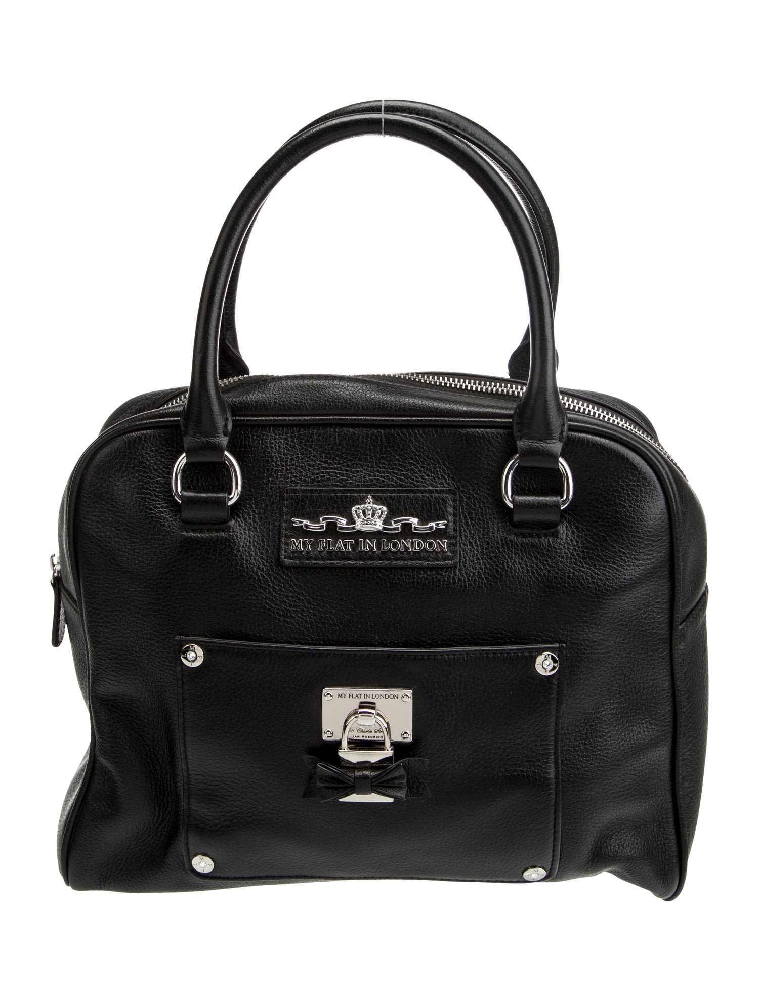 My Flat In London Leather Top Handle Bag