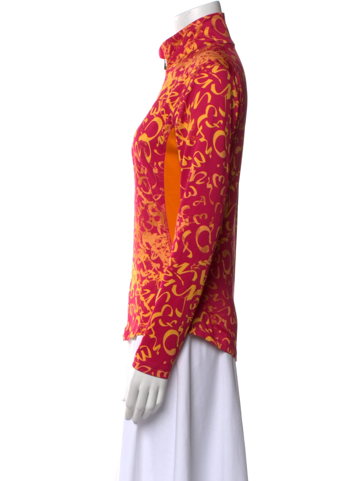 Mountain Force Printed Mock Neck Blouse