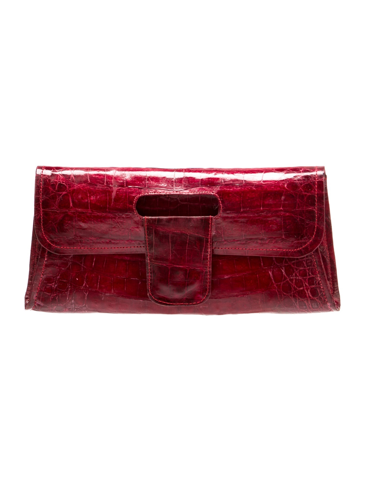 Motif Leather Clutch