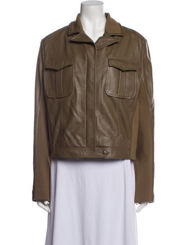 Manila Grace Jackets Leather Utility Jacket XL