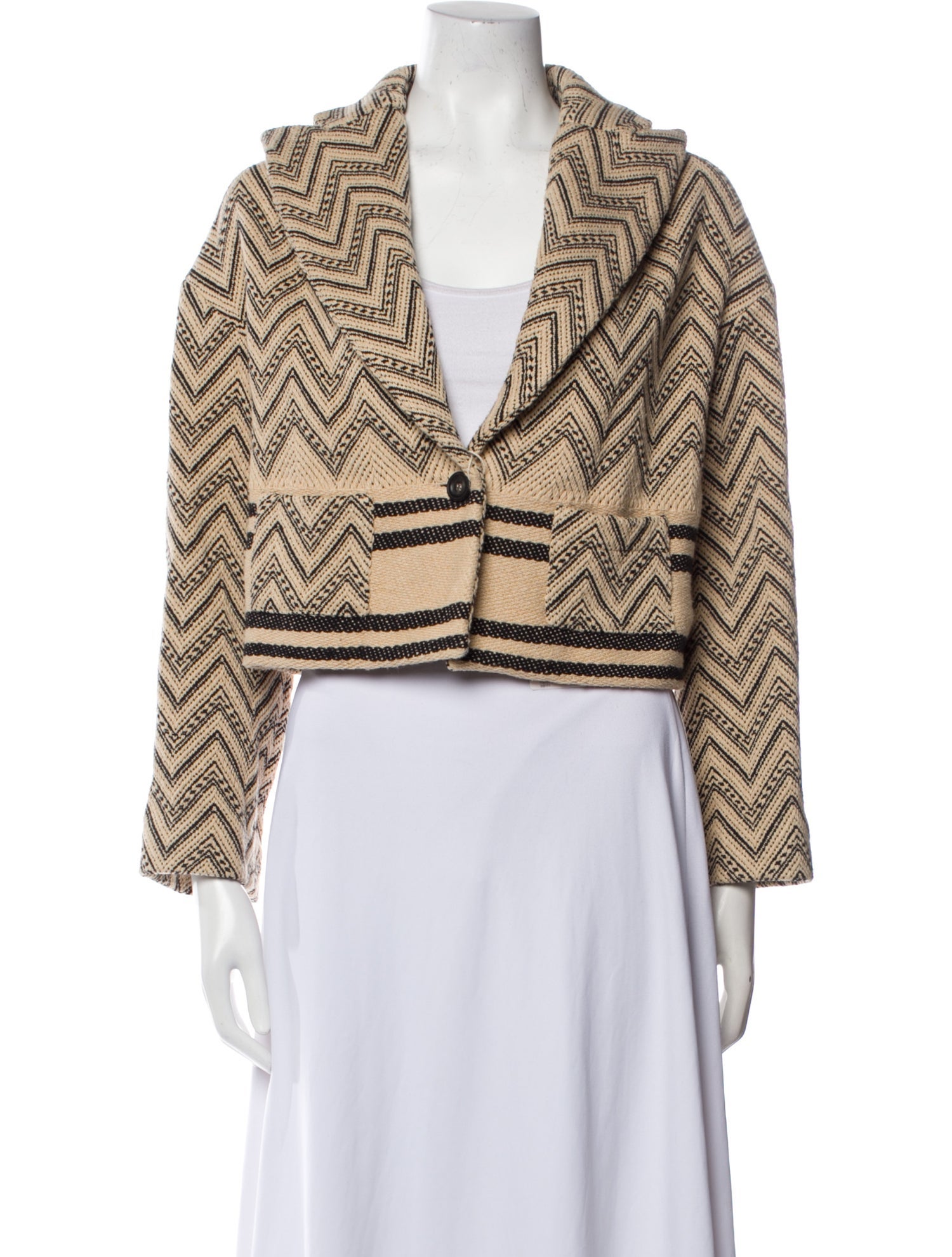 Manila Grace Patterned Blazer