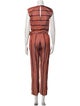 Manila Grace Striped V-Neck Jumpsuit