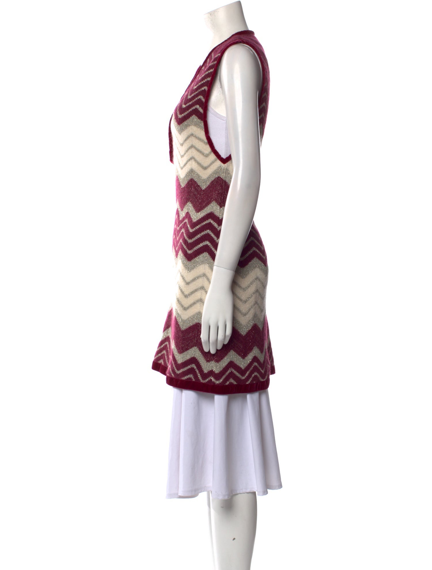 Manila Grace Striped V-Neck Sweater