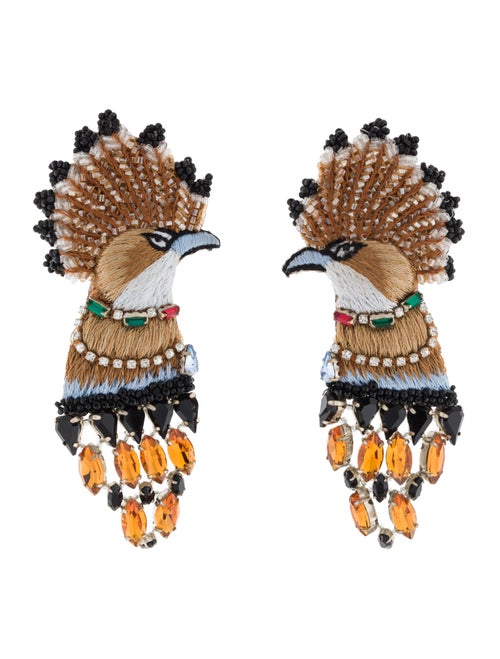 Mignonne Gavigan Palace Bird Earrings Silver