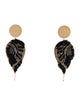 Mignonne Gavigan Sequins, Faux Pearl & Leather Drop Earrings