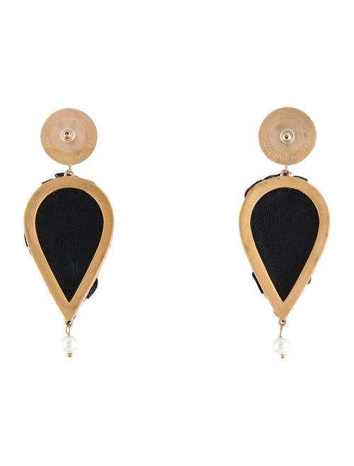 Mignonne Gavigan Sequins, Faux Pearl & Leather Drop Earrings