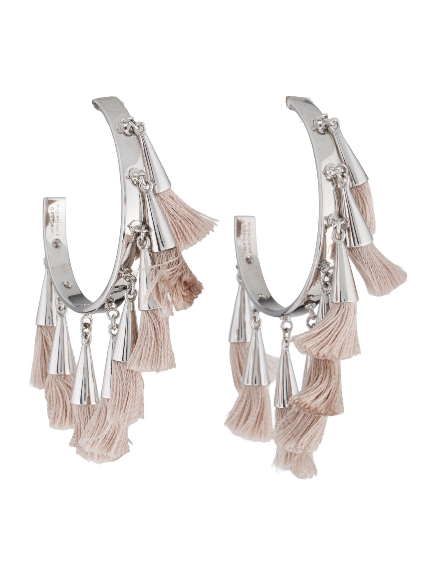 Mignonne Gavigan Thread Tassel Hoop Earrings