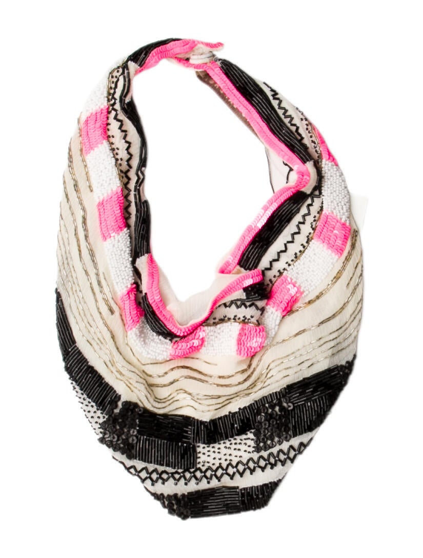 Mignonne Gavigan Silk Striped Scarf
