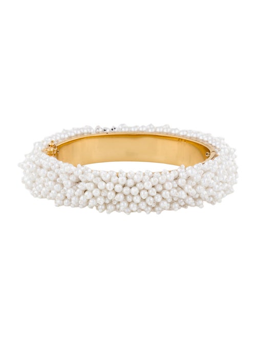 Mignonne Gavigan Faux Pearl Beaded Bangle Bracelet