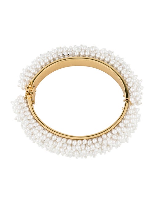 Mignonne Gavigan Faux Pearl Beaded Bangle Bracelet